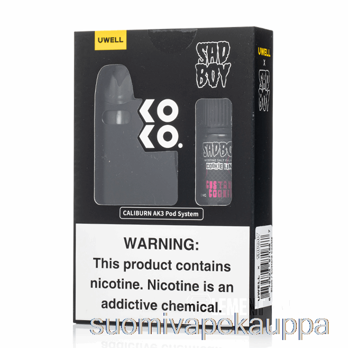 Vape Nesteet Uwell X Dv Caliburn Ak3 Kit + 50mg Nic Suolaa [musta] Sadboy - Vaniljakastike